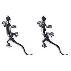 도마뱀 입체 차량용 스티커 좌측, 실버, 2개