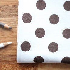 Fabric Art純棉圓點布料 20mm Happen Dot 棕色, 棕點