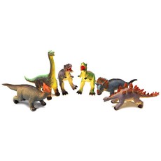 世界流通 柔軟恐龍公仔 小款 6入組, 1套