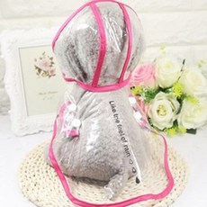 ARYKO DrMini 寵物貓咪&狗狗塑膠雨衣 2件組, 玫瑰