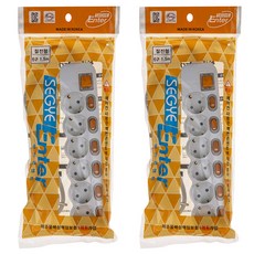 SEGYE Enter 多插座個人2號、6極SG-306, 2件, 1.5m
