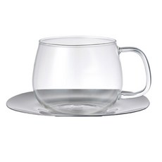 킨토 UNITEA 스테인레스 컵 + 소서 350ml 8338, 혼합 색상, 1세트