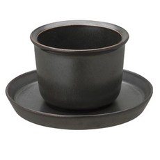 킨토 LT 컵 + 소서 160ml 21235, 블랙, 1세트