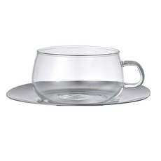 킨토 UNITEA 스테인레스 컵 + 소서 230ml 8337, 혼합 색상, 1세트