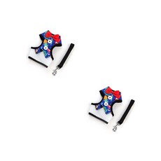 AnTs 寵物晚宴緞帶胸背帶組 2件組, 藍色海洋