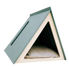 에이프레임 강아지용 원목 펫 하우스, 그린, 1개