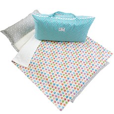 코니아일랜드 에코프리미엄 극세사 어린이집 낮잠이불세트 베개솜포함 구름솜 + 방수가방 랜덤 발송, 몽이(아이보리)