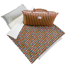 코니아일랜드 에코프리미엄 극세사 어린이집 낮잠이불세트 베개솜포함 구름솜 + 방수가방 랜덤 발송, 몽이(브라운)