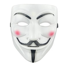 PARTY COSTUME V面具8 ROMK43708, 白色, 1個