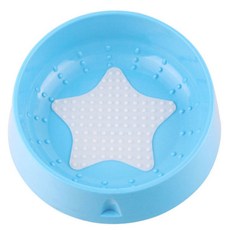 비케이 반려견 혀 클린 겸용 밥그릇, 블루 별, 1개