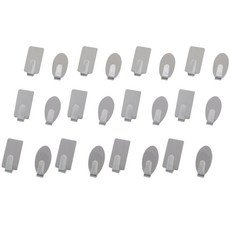 aryko 不鏽鋼多功能掛鉤組 方形 12入+橢圓形 12入, 單色, 2組