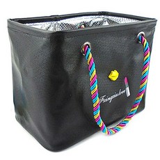 Withgift 口紅印花沐浴手提袋, 1個, 黑色