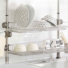 Hi-Line 支柱式碗盤瀝水架 600 雙層 金色, 混合顏色, 1個