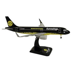 호간윙스 1/200 A320 유로윙스 BVB-Mannschaftsairbus HG358177BK 모형비행기, 혼합 색상