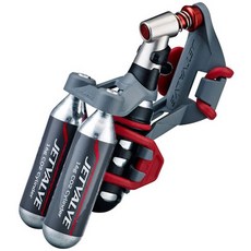 WELDTITE 젯밸브 시트포스트 시스템 CO2 자전거 펌프, 블랙 + 실버 + 그레이, 1개