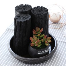 행복한마을 참숯 백탄 + 옹기화분 세트, 1세트