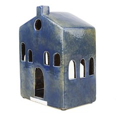 레벤쿠첸 도자기 캔들 홀더 건물 랜턴 6.5 SE12629, 혼합 색상
