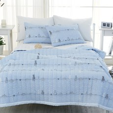 지베딩 고양이의꿈 시어서커 여름 이불