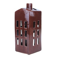 레벤쿠첸 도자기 캔들 홀더 건물 랜턴 7.5 SE12628, 혼합 색상