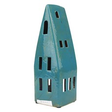 레벤쿠첸 도자기 캔들 홀더 건물 랜턴 6.25 SE12626, 혼합 색상