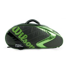 윌슨 배드민턴 라켓 2단 가방 WRZ-605606, WRZ-605606(그레이/그린)