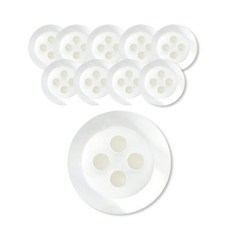 東和商街購物中心 DY襯衫鈕扣2 Hose 10mm, WT, 10個