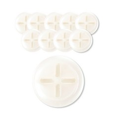 東和商街商城 DY襯衫 鈕扣3 Arnaldo 13mm, 白色, 10個