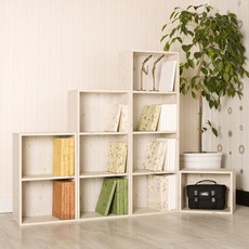 하우디가구 칼라 공간박스, 화이트옹이, 2단