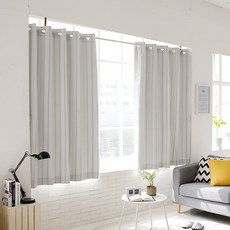 L&Room Plan DPT 窗戶型遮光窗簾, 淺灰色