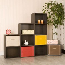 하우디가구 칼라 DIY 공간박스, 월넛, 1단