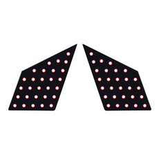 엑스원 3D 타공 스포츠 플레이트 A필러 써클링 블랙 2p, QM3