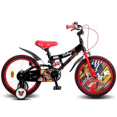 삼천리 미키로드스터 어린이용자전거 16 MICKEY KIDS 미조립박스배송, 블랙, 1개