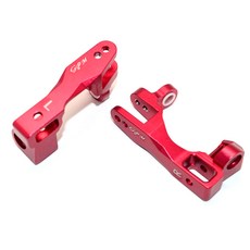 GPM鋁合金C HUBS RC車輪軸 RC2611, 紅色的, 2件