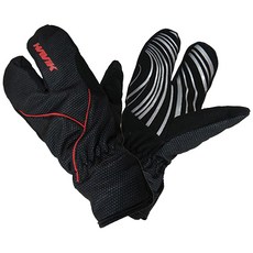 Havik三指防風騎車用防風手套, 黑色的