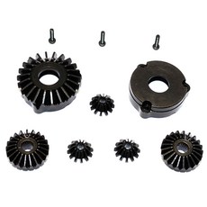 GPM鋼製後方斜切差速器齒輪 7入組 RC差速器, BK, 1套
