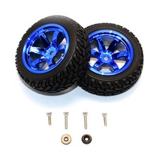 GPM PLASTIC 6 POLES WHEELS AND TIRES RC車輪胎 2入組, B, 1套