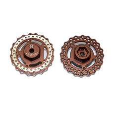 GPM AXIAL Racing YETI JR 鋁製後輪六角帶剎車盤 RC 剎車 2p 套組, 棕色的, 1套