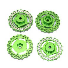 GPM 鋁製前後輪六角帶剎車盤 RC 剎車 4p 套組, 綠色, 1套