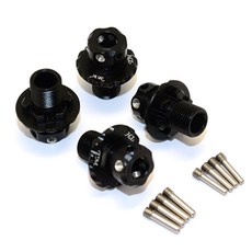 GPM ARRMA NERO 6S BLX Monster Truck Aluminum Hex Adapters 4p 세트, BK, 1세트