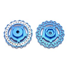 GPM AXIAL Racing YETI JR 鋁製後輪六角帶剎車盤 RC 剎車 2p 套組, 藍色, 1套