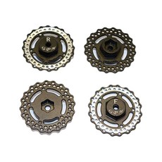 GPM 鋁製前後輪六角帶剎車盤 RC 剎車 4p 套組, 黑色的, 1套