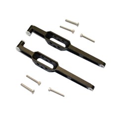 GPM ALUMINIUM REAR LOWER CHASSIS LINK PARTS RC카 바디부품 10p 세트, BLACK, 1세트