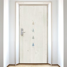 디자인수풀 현관문 시트지 빈티지 스타일 VDS 14, 고급아이보리우드목