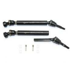 GPM STEEL + ALUMINIUM F/R UNIVERSAL SWING SHAFT WITH WASHERS & WHEEL HUBS 1PR SET 1/8 REVO SUMMIT, BK, 1세트