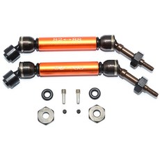 GPM ALUMINIUM REAR CVD DRIVE SHAFT + WHEEL HEX 12 x 6 mm 1PR 세트, OR, 1세트