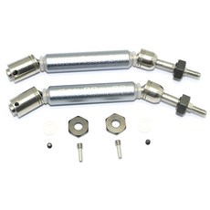 GPM STAINLESS+ALUMINUM REAR CVD DRIVE SHAFT + STEEL WHEEL HEX 10p 세트, S, 1세트