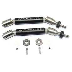 GPM STAINLESS+ALUMINUM FRONT CVD DRIVE SHAFT+ STEEL WHEEL HEX 10p 세트, BK, 1세트
