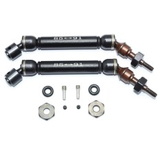 GPM ALUMINIUM FRONT CVD DRIVE SHAFT + WHEEL HEX 12 x 6 mm 1PR 세트, BK, 1세트