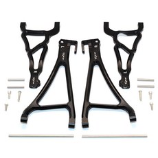 GPM鋁製前上後下懸掛臂 4入組 FOR E-REVO 560871/REVO/SUMMIT, BK, 1套