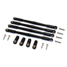 GPM鋁製F/R逆時針螺紋連桿桿 4入組 FOR 1/10 E-REVO/SUMMIT/REVO/E-REVO 3.3/1/10, BK, 1套